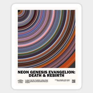 minimal_Neon Genesis Evangelion: Death & Rebirth Abstract Circular  Anime Sticker